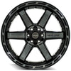 4PLAY Gen3 4P63 22x12 6x135mm & 6x5.5" Gloss Black w/ Brushed Face & Tinted Clear