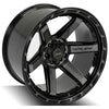 4PLAY Gen3 4P63 22x12 6x135mm & 6x5.5" Gloss Black w/ Brushed Face & Tinted Clear
