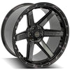 4PLAY Gen3 4P63 24x12 6x135mm & 6x5.5" Gloss Black w/ Brushed Face & Tinted Clear