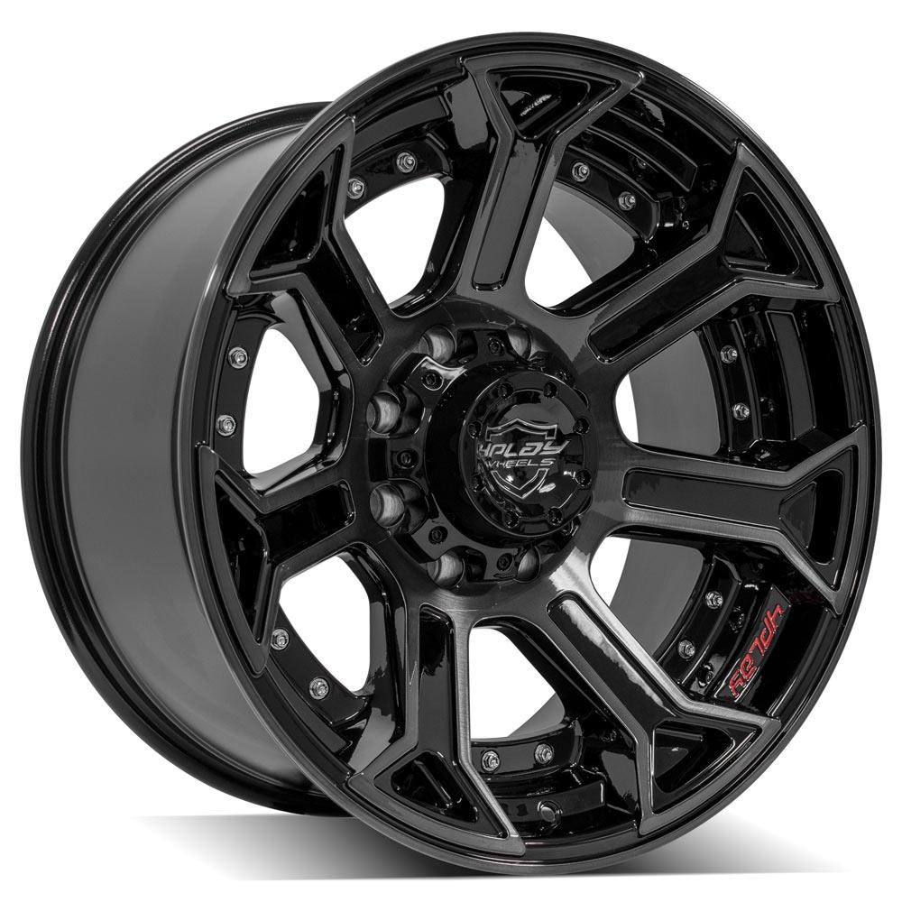 4PLAY Gen2 4P70 20x10 8x170mm Gloss Black w/ Brushed Face & Tinted Clear