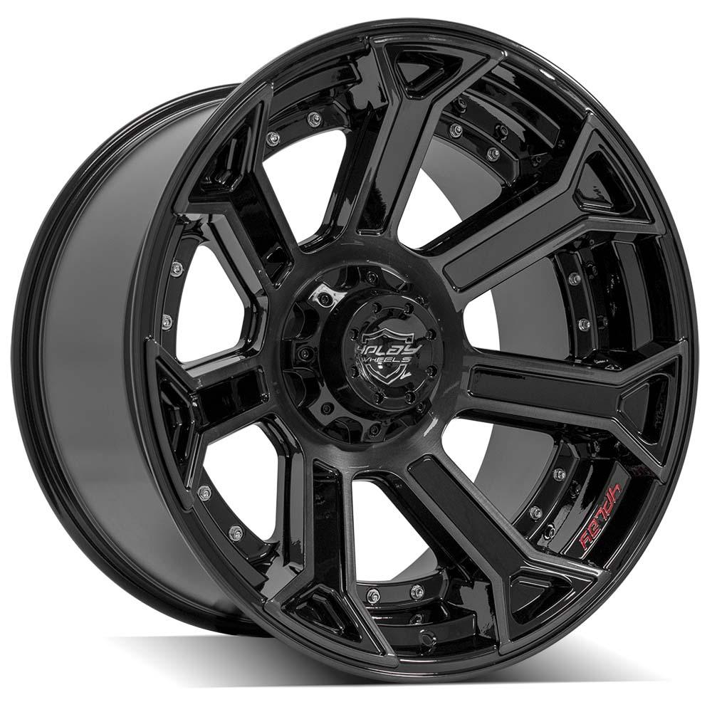 4PLAY Gen2 4P70 22x12 5x5" & 5x5.5" Gloss Black w/ Brushed Face & Tinted Clear