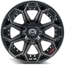 Cargar imagen en el visor de la galería, 4PLAY Gen2 4P80R 20x9 5x5" &amp; 5x5.5" Gloss Black w/ Brushed Face &amp; Tinted Clear