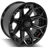 4PLAY Gen2 4P80R 20x10 5x5" & 5x5.5" Gloss Black w/ Brushed Face & Tinted Clear