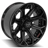 4PLAY Gen2 4P80R 20x10 6x135mm & 6x5.5" Gloss Black w/ Brushed Face & Tinted Clear