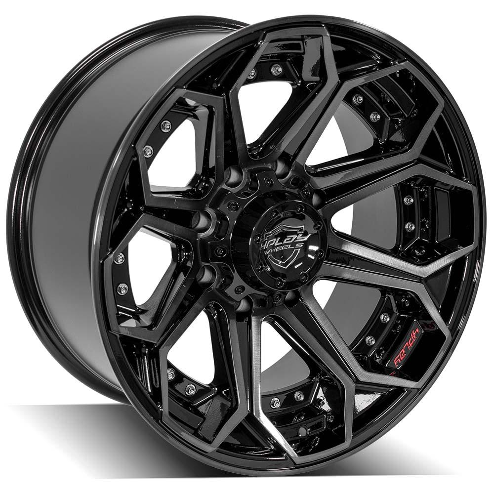 4PLAY Gen2 4P80R 20x10 8x170mm Gloss Black w/ Brushed Face & Tinted Clear
