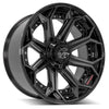 4PLAY Gen2 4P80R 22x10 5x5" & 5x5.5" Gloss Black w/ Brushed Face & Tinted Clear