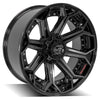 4PLAY Gen2 4P80R 22x10 6x135mm & 6x5.5" Gloss Black w/ Brushed Face & Tinted Clear