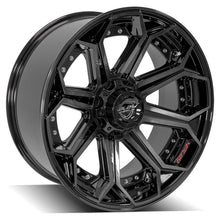 Cargar imagen en el visor de la galería, 4PLAY Gen2 4P80R 22x10 6x135mm &amp; 6x5.5" Gloss Black w/ Brushed Face &amp; Tinted Clear