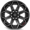 4PLAY Gen2 4P80R 22x10 8x170mm Gloss Black w/ Brushed Face & Tinted Clear