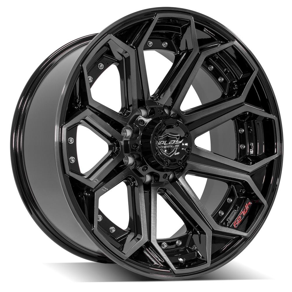 4PLAY Gen2 4P80R 22x10 8x170mm Gloss Black w/ Brushed Face & Tinted Clear