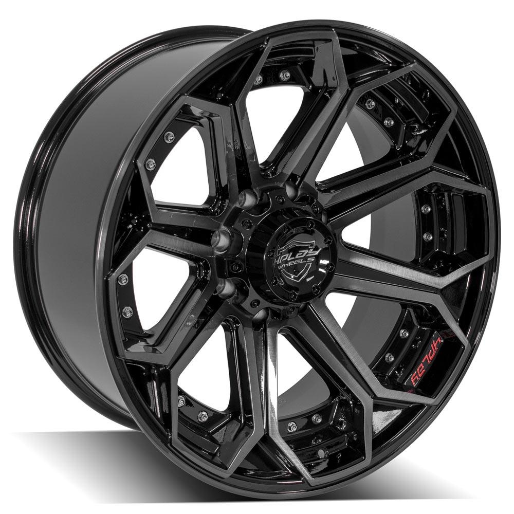 4PLAY Gen2 4P80R 22x10 8x180mm Gloss Black w/ Brushed Face & Tinted Clear
