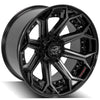 4PLAY Gen2 4P80R 22x12 5x5" & 5x5.5" Gloss Black w/ Brushed Face & Tinted Clear