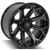 4PLAY Gen2 4P80R 22x12 8x170mm Gloss Black w/ Brushed Face & Tinted Clear