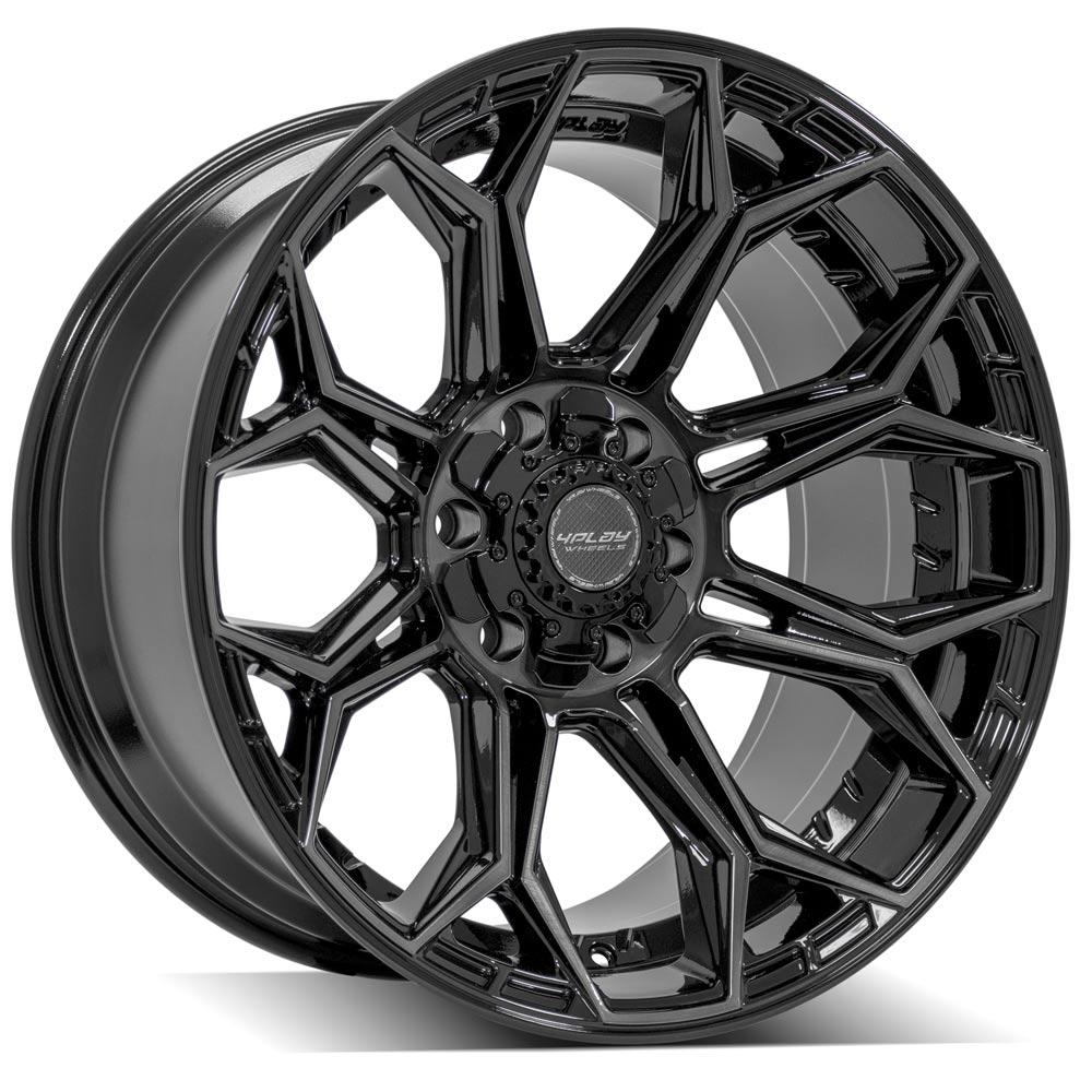4PLAY Gen3 4P83 20x10 6x135mm & 6x5.5" Gloss Black w/ Brushed Face & Tinted Clear