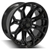 4PLAY Gen3 4P83 22x10 5x5" & 5x5.5" Gloss Black w/ Brushed Face & Tinted Clear