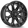 4PLAY Gen3 4P83 22x10 6x135mm & 6x5.5" Gloss Black w/ Brushed Face & Tinted Clear
