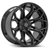 4PLAY Gen3 4P83 22x12 6x135mm & 6x5.5" Gloss Black w/ Brushed Face & Tinted Clear
