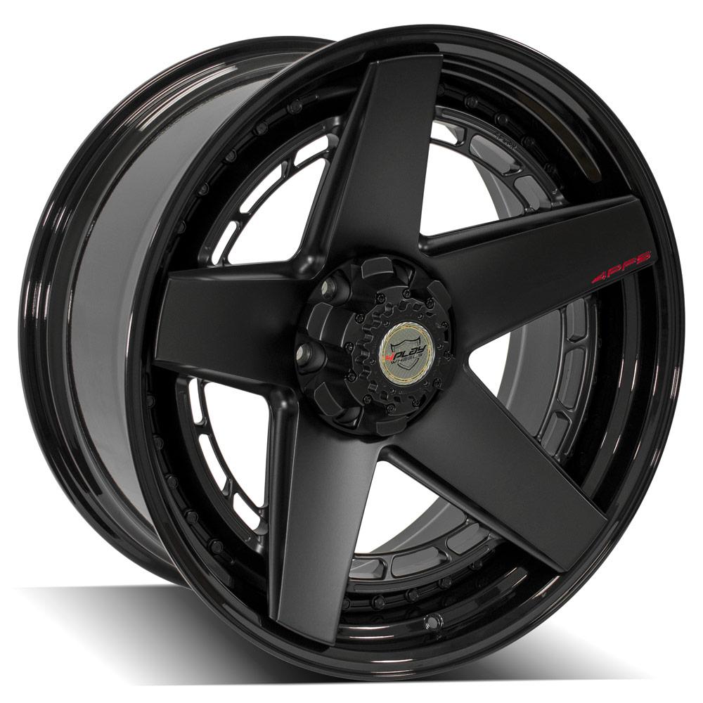 4PLAY Forged Series 4PF5 22x10 6x135mm & 6x5.5" Matte Black Center w/ Gloss Black Barrel