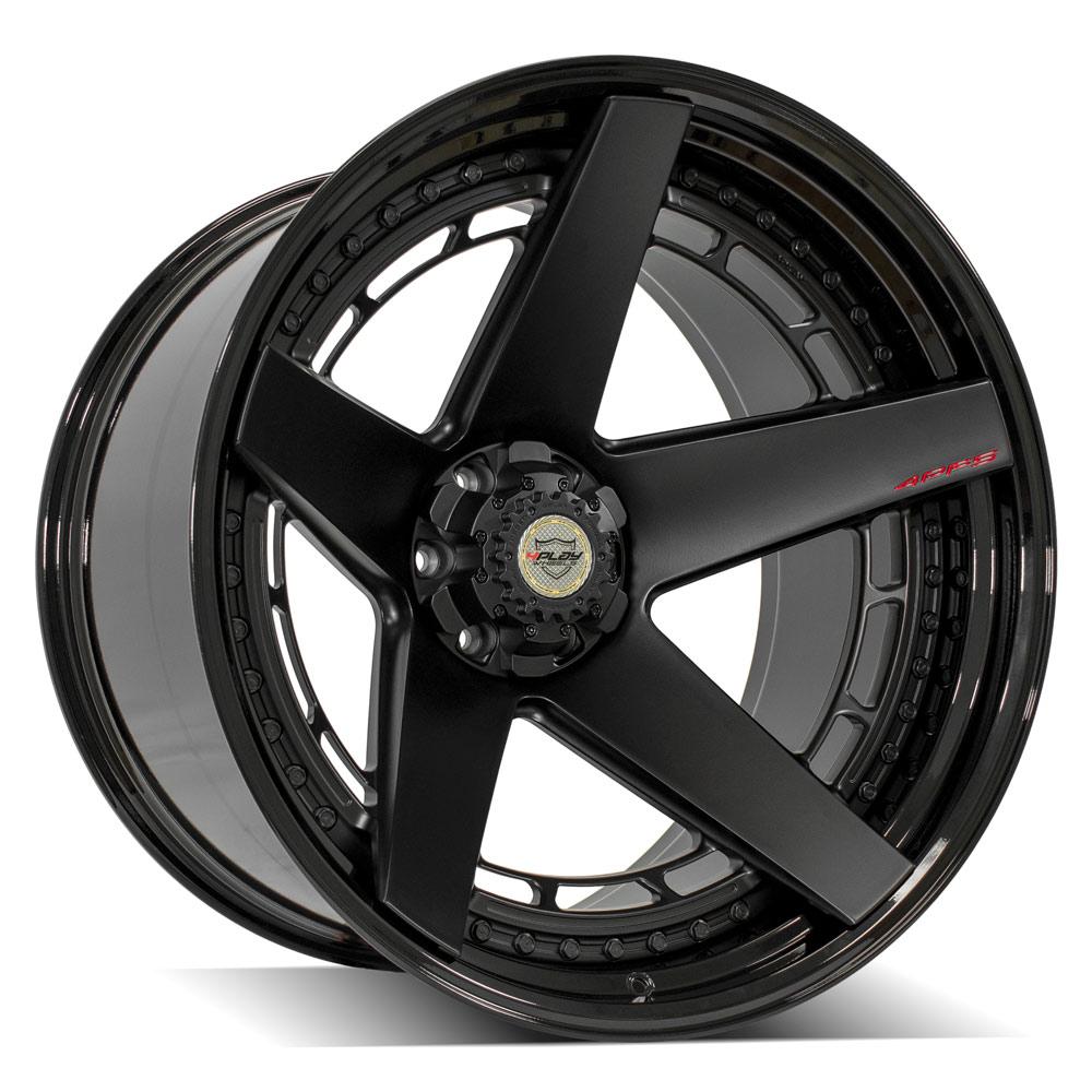 4PLAY Forged Series 4PF5 24x14 6x135mm & 6x5.5" Matte Black Center w/ Gloss Black Barrel
