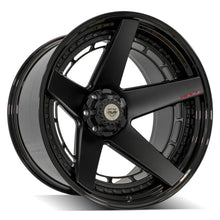 Cargar imagen en el visor de la galería, 4PLAY Forged Series 4PF5 24x14 6x135mm &amp; 6x5.5" Matte Black Center w/ Gloss Black Barrel