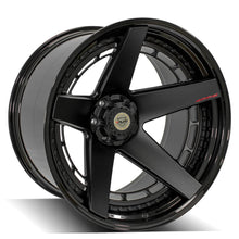 Cargar imagen en el visor de la galería, 4PLAY Forged Series 4PF5 24x14 6x135mm &amp; 6x5.5" Matte Black Center w/ Gloss Black Barrel