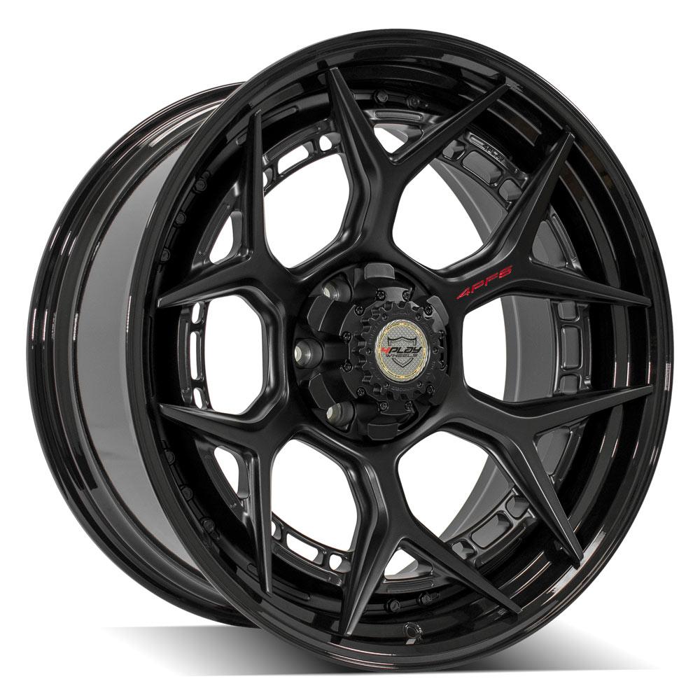4PLAY Forged Series 4PF6 22x10 6x135mm & 6x5.5" Matte Black Center w/ Gloss Black Barrel