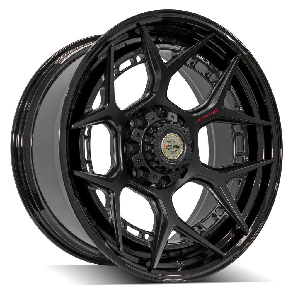 4PLAY Forged Series 4PF6 22x10 8x170mm Matte Black Center w/ Gloss Black Barrel