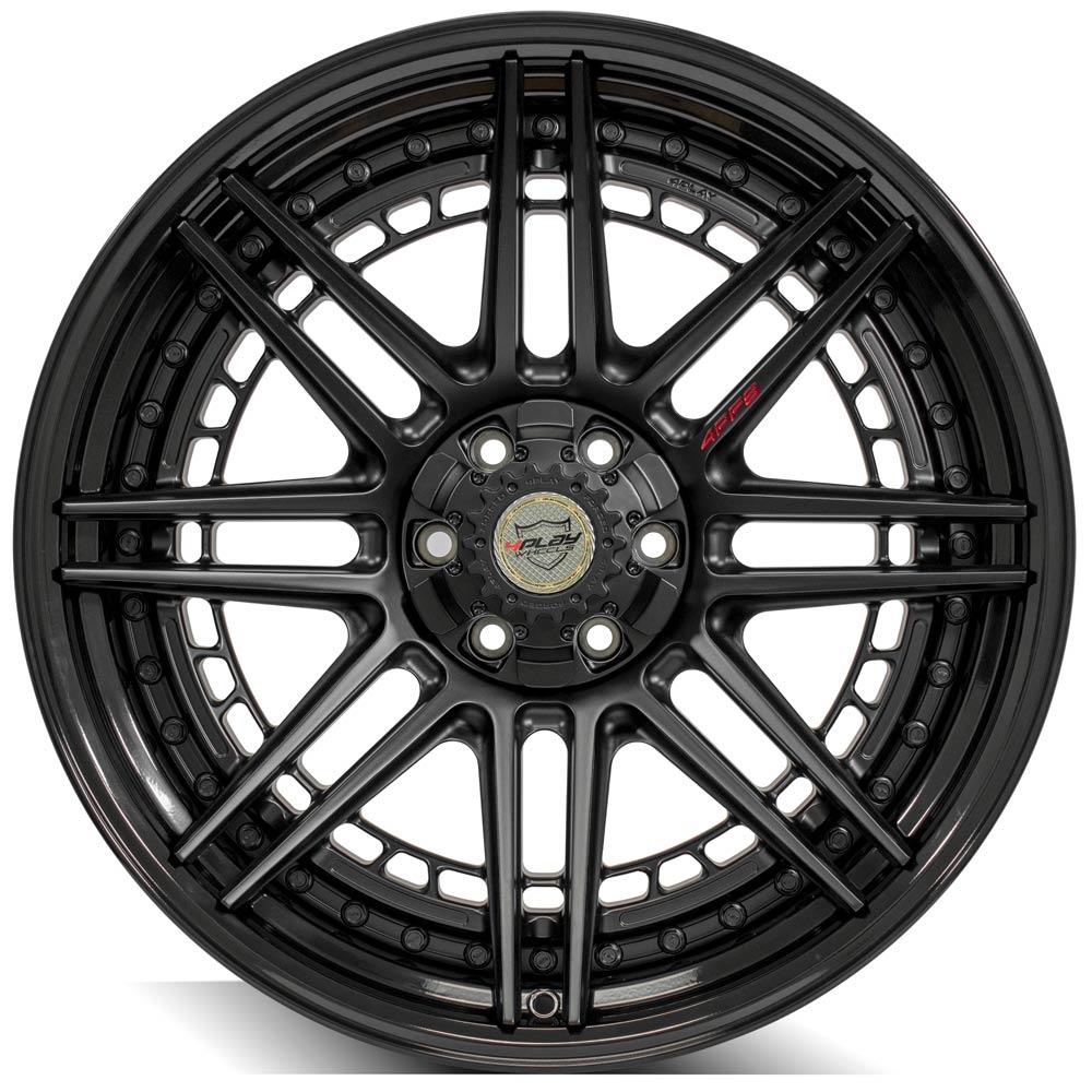 4PLAY Forged Series 4PF8 22x10 6x135mm & 6x5.5" Matte Black Center w/ Gloss Black Barrel