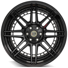 Cargar imagen en el visor de la galería, 4PLAY Forged Series 4PF8 22x10 6x135mm &amp; 6x5.5" Matte Black Center w/ Gloss Black Barrel