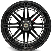 Cargar imagen en el visor de la galería, 4PLAY Forged Series 4PF8 24x14 6x135mm &amp; 6x5.5" Matte Black Center w/ Gloss Black Barrel