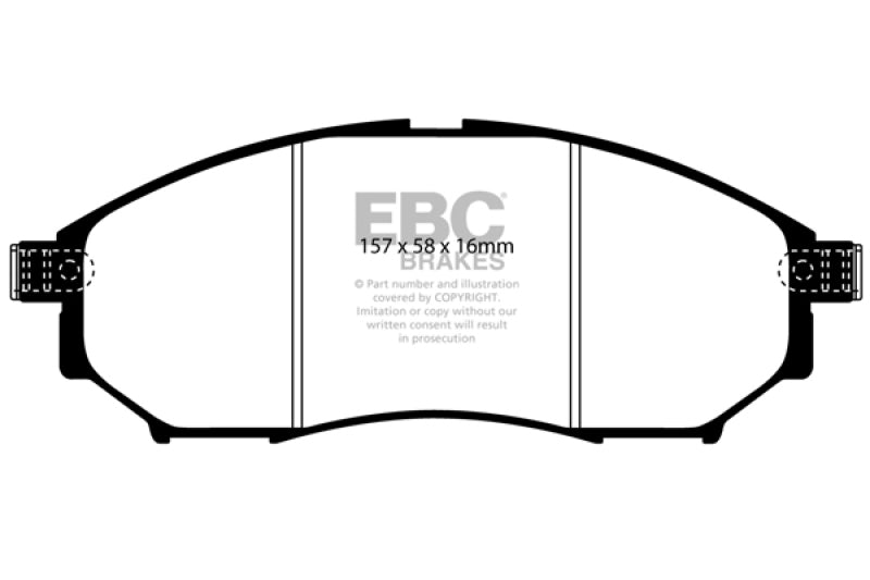 EBC 08-13 Infiniti EX35 3.5 Pastillas de freno delanteras Greenstuff