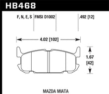 Cargar imagen en el visor de la galería, Hawk 04-05 Mazda Miata HPS 5.0 Street Rear Brake Pads