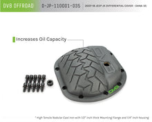 Cargar imagen en el visor de la galería, DV8 Offroad HD Dana 35 Cubierta de diferencial Recubrimiento en polvo gris hierro fundido