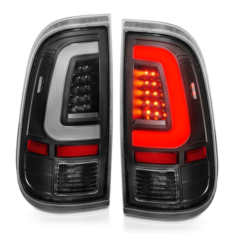 ANZO 2008-2016 Ford F-250 luces traseras LED carcasa negra lente transparente (par)