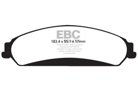 Pastillas de freno delanteras EBC 11+ Chrysler 300C 5.7 Redstuff