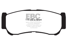 Cargar imagen en el visor de la galería, EBC 07-09 Hyundai Santa Fe 2.7 Pastillas de freno traseras Yellowstuff