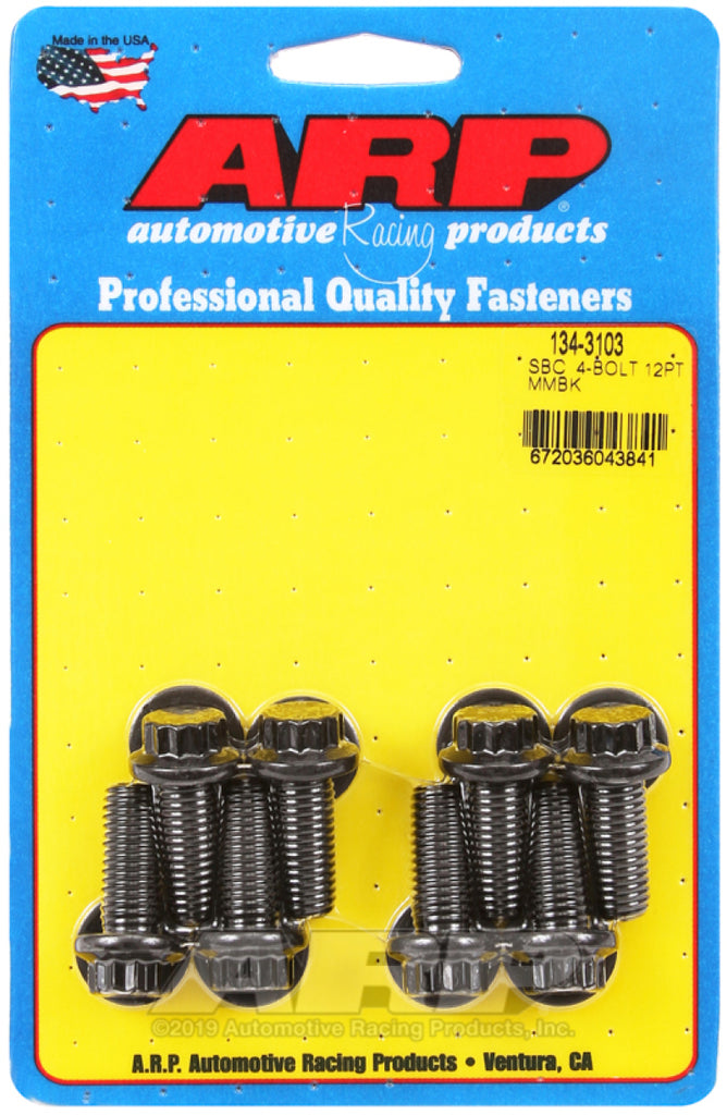 Kit de pernos de montaje de motor ARP SB Chevy de 4 pernos y 12 puntos