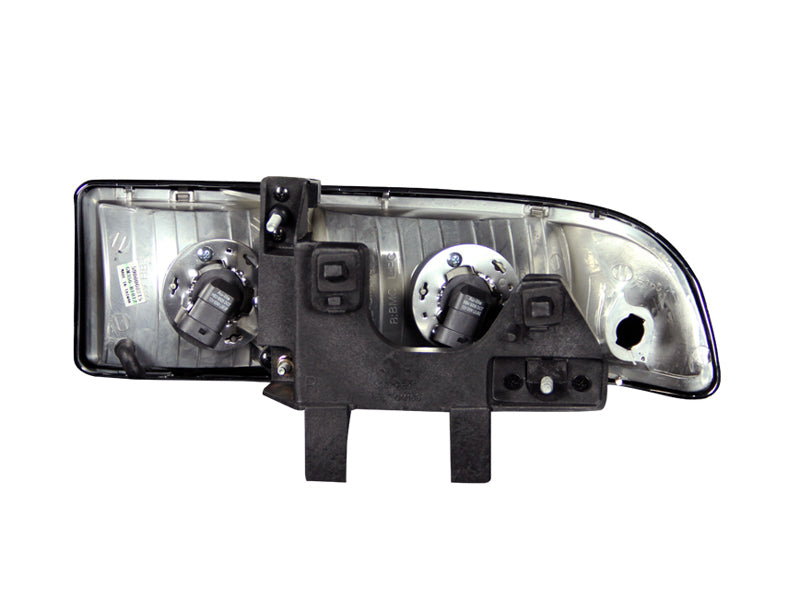 ANZO 1998-2005 Chevrolet S-10 Faros delanteros de cristal, color negro