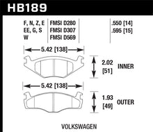 Cargar imagen en el visor de la galería, Hawk Blue 9012 Brake Pads Volkswagen