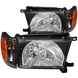 ANZO 1999-2002 Toyota 4Runner Faros delanteros de cristal, color negro