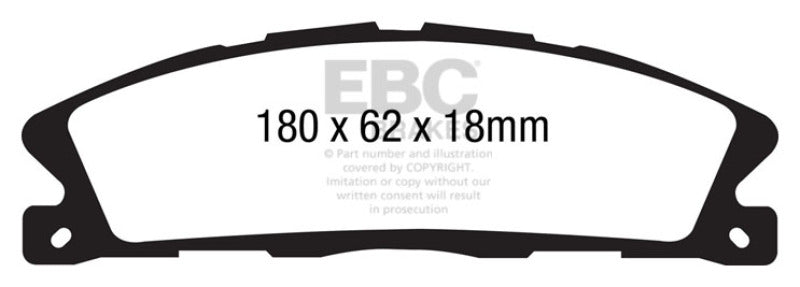 Pastillas de freno delanteras EBC 13+ Ford Flex 3.5 Greenstuff