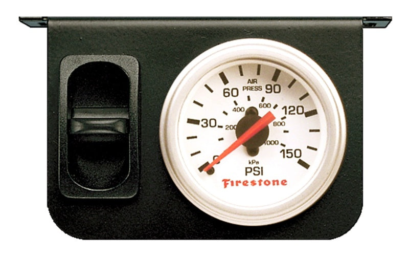 Panel de control de nivelación ajustable de aire Firestone con indicador único 0-150 psi - Cara blanca (WR17602225)