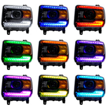 Cargar imagen en el visor de la galería, Oracle 14-15 GMC Sierra Headlight DRL Upgrade Kit - ColorSHIFT w/ 2.0 Controller SEE WARRANTY