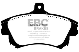 EBC 99-04 Volvo S40 1.9 Turbo T4 (200 BHP) Pastillas de freno delanteras Redstuff