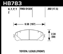 Cargar imagen en el visor de la galería, Pastillas de freno delanteras de cerámica Hawk 08-16 Toyota Highlander Performance