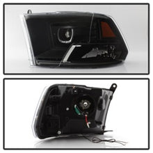 Cargar imagen en el visor de la galería, xTune Dodge Ram 2009-2014 Halo LED Projector Headlights - Black PRO-JH-DR09-CFB-BK