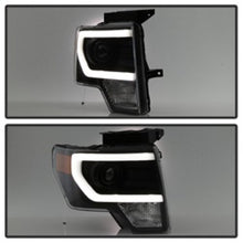 Cargar imagen en el visor de la galería, xTune Ford F150 Projector Headlights - Light Bar DRL - Black PRO-JH-FF15009-LBDRL-BK