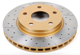 DBA 07-17 Jeep Wrangler Rotor delantero perforado y ranurado Street Series X-Gold