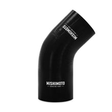 Cargar imagen en el visor de la galería, Acoplador reductor de silicona Mishimoto 45 grados 2,25 pulgadas a 2,5 pulgadas - Negro