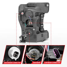 Cargar imagen en el visor de la galería, Faros delanteros LED ANZO 17-18 Ford F-250 Super Duty Faros delanteros LED estilo tablón negros (par)